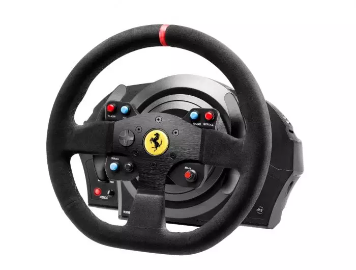 Volant THRUSTMASTER T300 Ferrari Intégral Alcantara + pédalier - Version PC /PS5/PS4/PS3